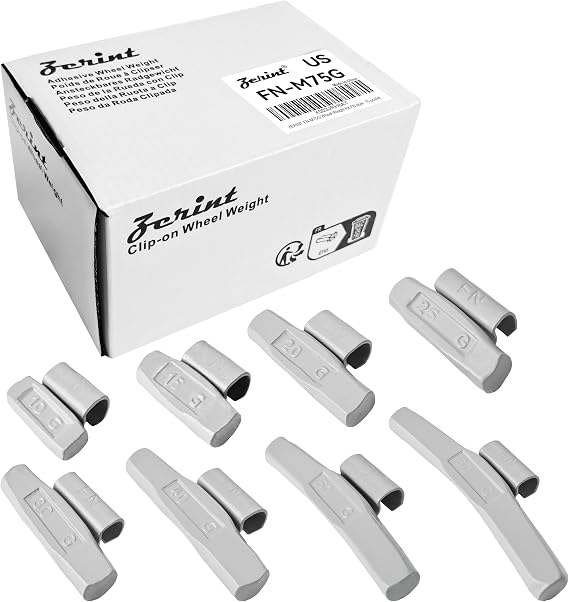 FN-M75G Wheel Weight Kit FN Style ;Grey 75 pcs/kit: 10g 15pcs, 15g 20pcs, 20g 15pcs, 25g 5pcs, 30g 5pcs, 40g 5pcs, 50g 5pcs and 60g 5pcs