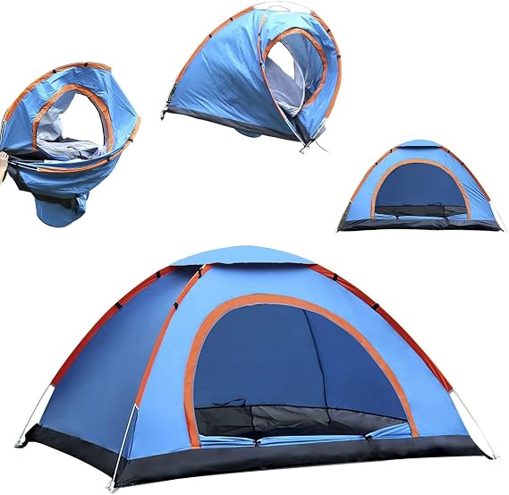 Pop Up Tent 2 Man, Waterproof Windproof Anti-UV Camping Tent, Instant Automatic Tent, Lightweight, for Beach, Outdoor, Traveling, Hiking, Camping, Fishing