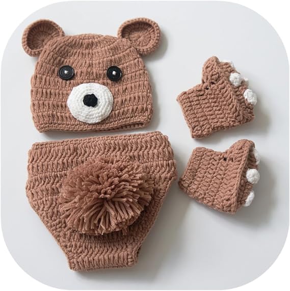 Newborn Photography Props Bear Outfit