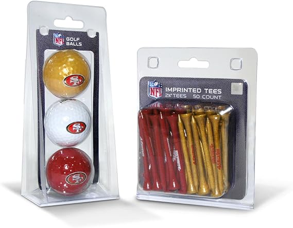 Team Golf NFL Pittsburgh Steelers 3 Golf Balls and 50 Golf Tees Logo Imprinted Golf Balls (3 Count) & 2-3/4" Regulation Golf Tees (50 Count), Multi Colored
