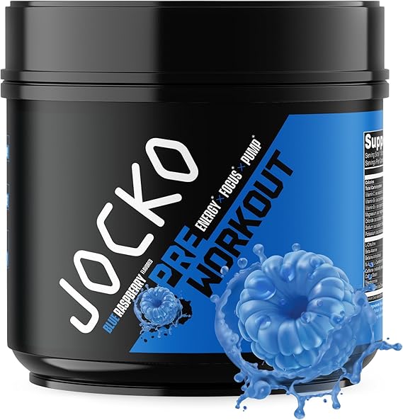 Jocko Fuel High Stim Pre Workout Powder, Blue Raspberry | 30 Servings