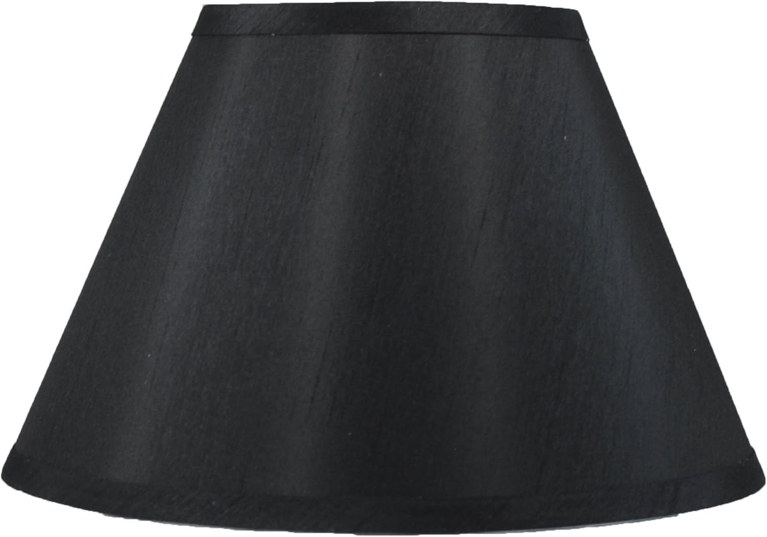 Urbanest Coolie Hardback Lampshade, Faux Silk, 6-inch by 12-inch by 8-inch, Spider Washer Fitter, Black