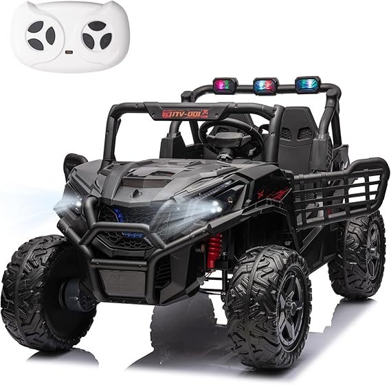 24V 2 Seats Kids Ride on Toy Off-Road UTV for Boys and Girls, Black