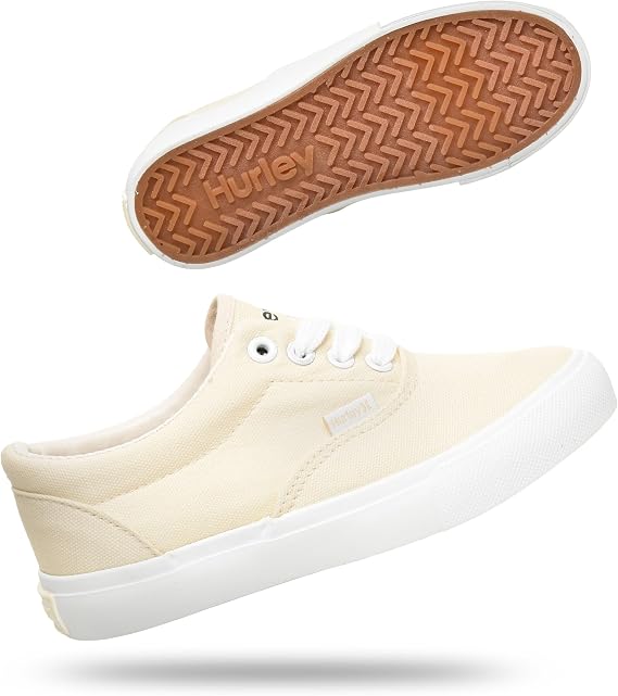 Hurley Marley Kids Lace Up Canvas Sneakers Low Cut Skateboarding Shoes for Kids, Sports Shoes for Boys and Girls