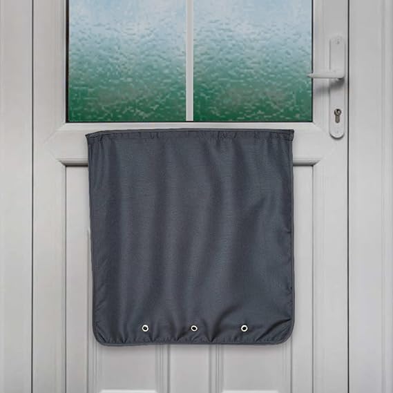 Slimline Mail Slot Catcher for Door (20.4" W x 20" D), Letterbox Catcher for Glass, Wood & Metal Doors Strong Adhesive, Indoor Post Catcher for Small Packages & Magazines (Black)