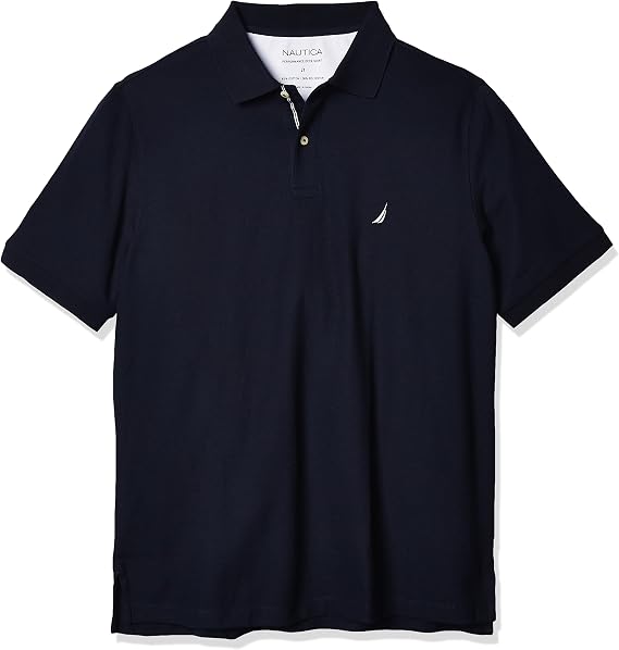 Nautica Men's Big and Tall Classic Fit Short Sleeve Solid Performance Deck Polo Shirt | DXL - Designed Exclusively for Big & Tall Men