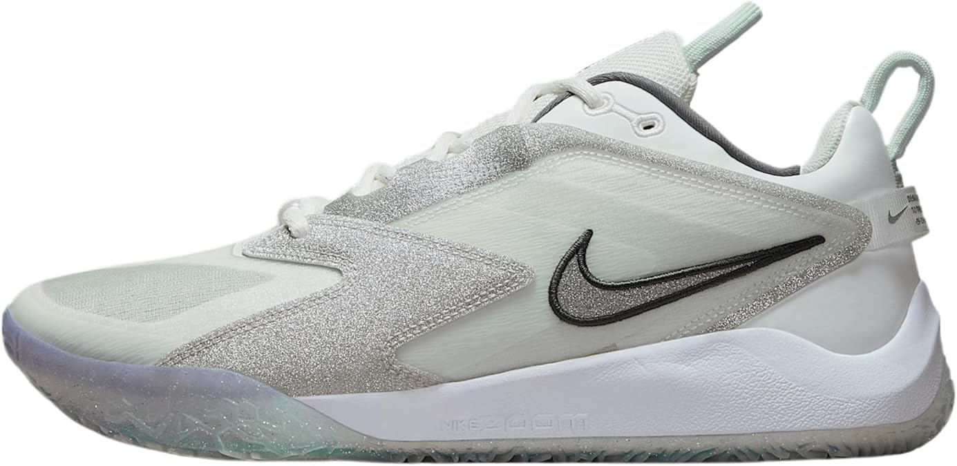 Nike HyperAce 3 SE Volleyball Shoes (Summit White/Pure Platinum/Metallic Silver) Size 10