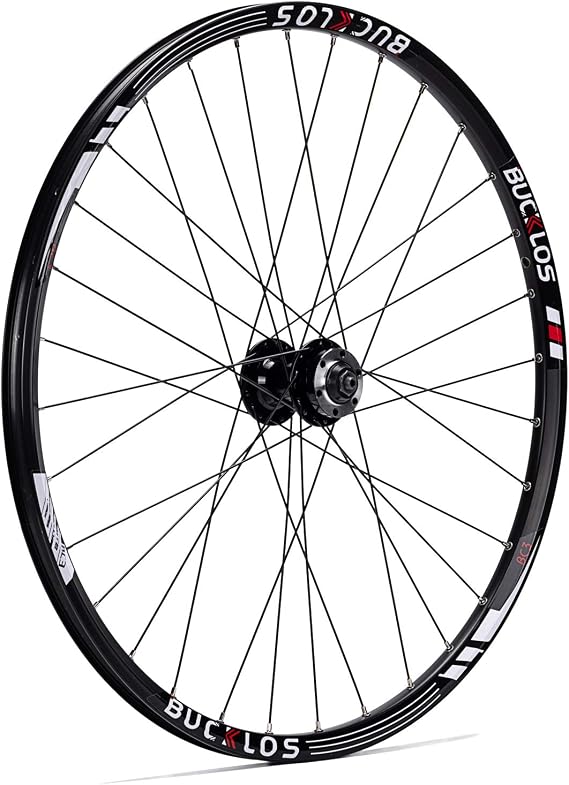 BUCKLOS MTB Wheelset 26/27.5/29" Quick Release Front 9100mm Rear 10135mm | 32H 6-Bolt Disc Brake Wheels, High Strength Aluminum Alloy Double Wall Rim, Round Spokes, Compatible with 8-10 Speed Cassette