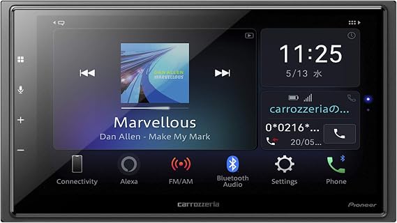 Pioneer Display Audio DMH-SZ700 6.8-inch 2D with Amazon Alexa, Compatible with AppleCarPlay and AndroidAuto, Bluetooth USB iPod iPhone AUX DSP Carrozzeria