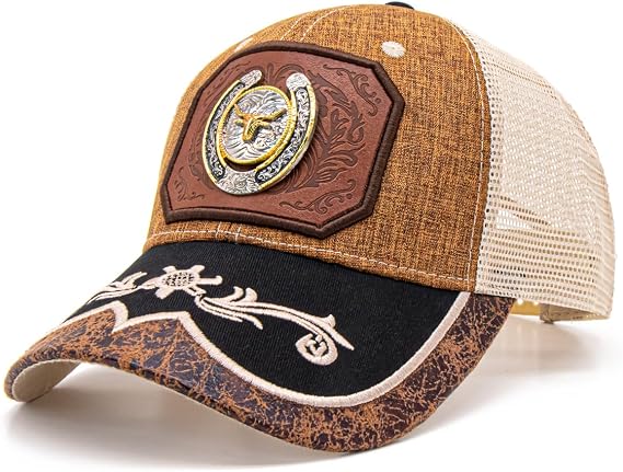 TOPACC Western Trucker Hat for Men Women Cowboy Country Hat Snapback Cap