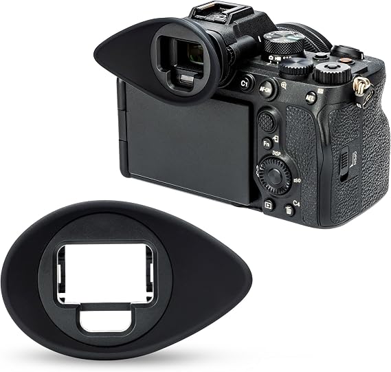 [Large Version] A7IV A7RV A9III A7SIII A1 Eyecup Eyepiece, Camera Viewfinder Eyeshade for Sony Alpha A7M4 A7R5 A9M3 A7S3 A1, 360 Rotating Extension Oval Design, Replace Sony FDA-EP19 Eye Cup