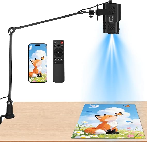 Art Projector for Tracing | 1280P HD Drawing Projector for Artists, Smart Sketcher Projector for Adults, Perfect for Canvas, Wall Murals & Cake Decorating