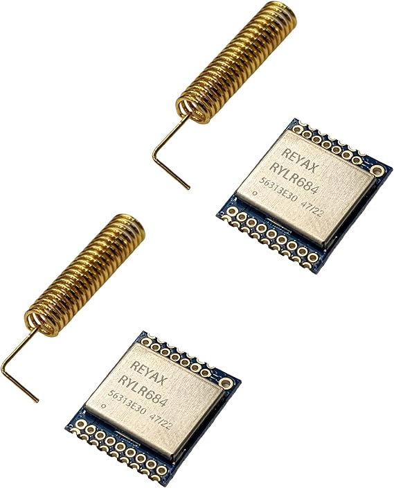 RYLR684 2pcs 490MHz 470MHz 433MHz 426MHz 418MHz 22dBm LoRa (G)FSK Long Range RF Wireless Module Include antenna SPI Interface Semtech LLCC68