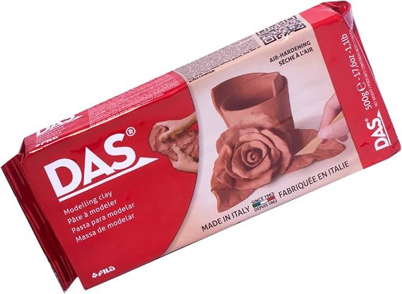 DAS Air-Hardening Modeling Clay, Block, Terra Cotta Color (387100), 1.1 Pound (1-Pack)