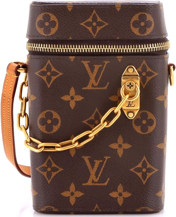 Pre-Loved Phone Box Bag Monogram Canvas, Brown