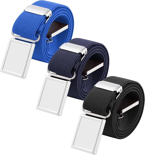 AWAYTR 3 PCS Kids Adjustable Magnetic Belts - Easy to Use Magnetic Buckle Belt for Boys and Girls