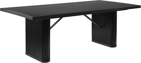 Coaster Home Furnishings - Catherine - Asian Hardwood - Rectangular 84-inch Wood Dining Table with Double Pedestal Base - Dining Room & Home Kitchen - Black - 106251