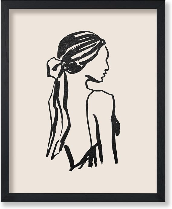 Poster Master Woman Poster - Retro Faceless Print - Portrait Art - Fashion & Girly Design - Sketch Illustration - Abstract Design - Chic Boho Decor - Great Girl's Bedroom Decor - 8x10 UNFRAMED