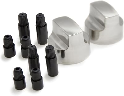 GrillPro 25960 Chrome Look Replacement Control Knobs Will Fit Large D Shaped Valve Stems