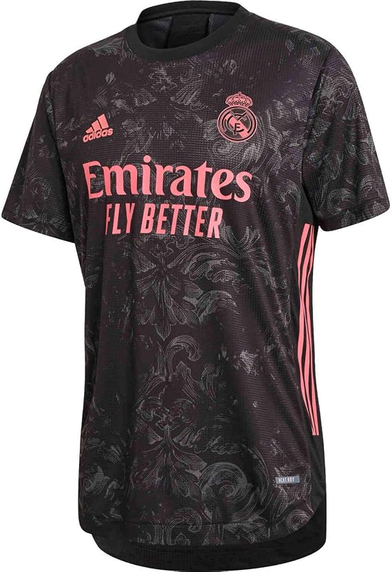 adidas Real Madrid 3rd Authentic Men's Jersey 20-21 (M) Black