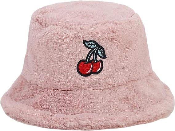 Winter Bucket Hat Women Furry Fuzzy Bucket Hats for Ladies