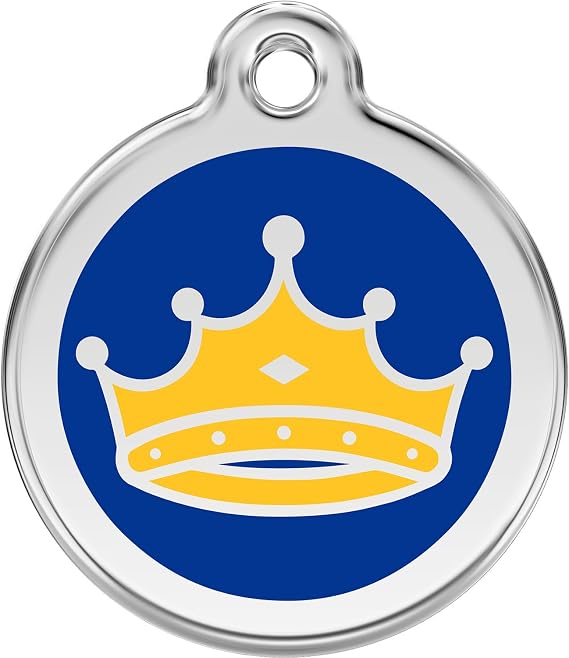 Red Dingo Personalized King Crown Pet ID Dog Tag (Medium)