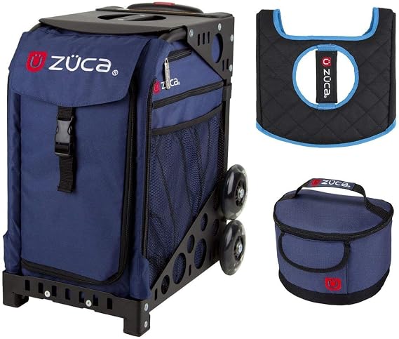 ZUCA Sport Bag -Midnight with Gift Lunchbox and Seat Cover (Black Frame)