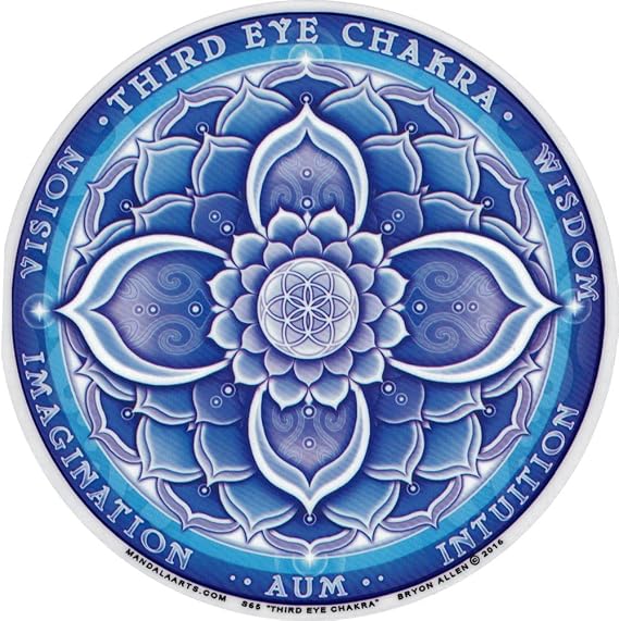 Third Eye Chakra Window Sticker/Decal - Circular 4.5 Translucent