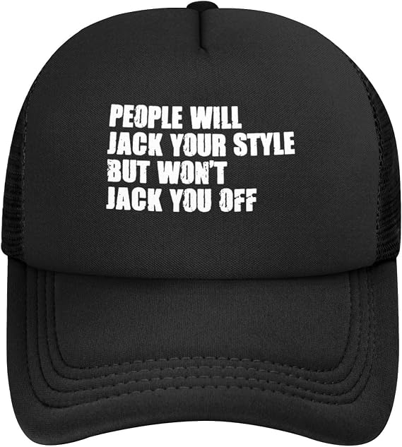 Black Trucker Hats Women for Men & Women People Will Jack Your Style, But Won't Jack You Off Baseball Cap