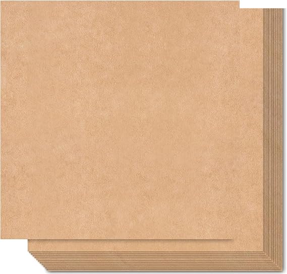 Brown Cardstock Craft Art Paper, 20 Sheets 12" x 12" Card Stock Thick Kraft Paper 80 lb/235 gsm Colored Paper, Heavy Weight Cover Stock for Arts Crafts DIY, Invitations, Card Making, Printing