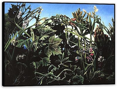 Max Erns Canvas,The Joy of Life Pictures,Max Erns Art Print,Modern Surrealism Wall Art,Famous Painting Posters for Wall Decor40x30cm16x12in Black Framed