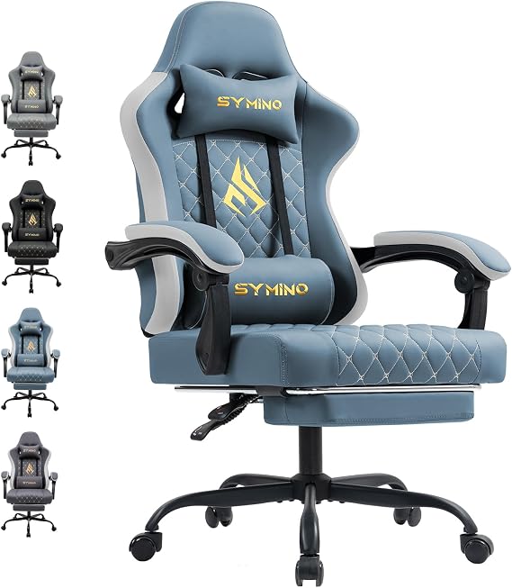 Symino Gaming Chair with Footrest, Computer Ergonomic Video Game Chair