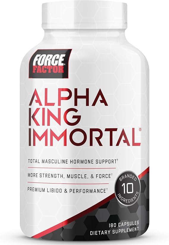 Force Factor Alpha King Immortal Testosterone Booster & Hormone Support