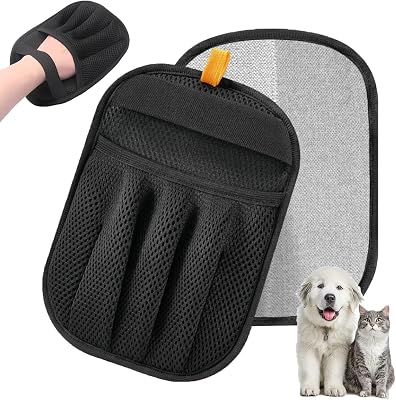 2 Pack Pet Hair Removal Glove, 2025 Upgraded Five-Finger Dog Cat Hair Remover, Electrostatic Pet Hair Remover Gloves for Couch, Animal Hair Removal Tool for Furniture, Laundry, Clothes, Car, Carpet