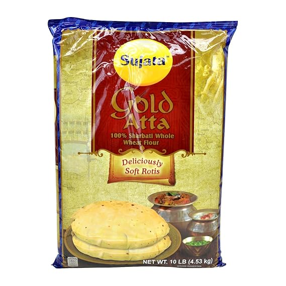 Sujata Gold Sharbati Whole Wheat Flour, 10 Pound