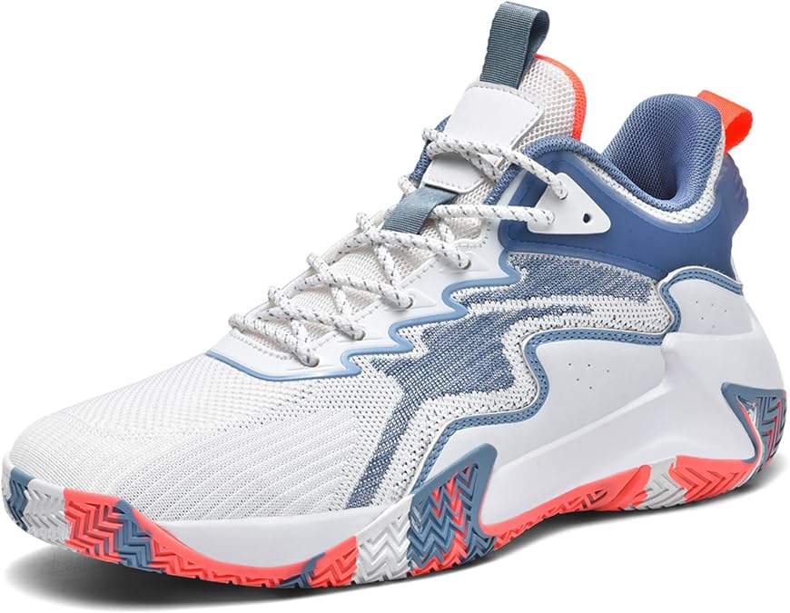 CJSPORX Men's Basketball Shoes Breathable Non-Slip Sneakers Fashionable Sports