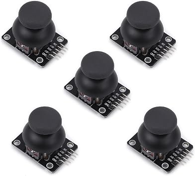 Teyleten Robot Dual-axis XY Joystick Module PS2 Game Joystick Control Lever Sensor Game Controller Sensor Board Module KY-023 for Arduino Raspberry (5pcs)