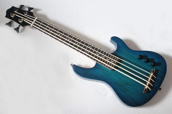 Mini 4String Ukulele Bass Guitar In Blue Color