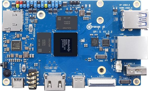 Orange Pi 5 16GB Rockchip RK3588S 8 Core 64 Bit Single Board Computer 2.4GHz Frequency 8K Video Decode Open Source Board Mini PC Desktop Run Orange Pi OS, Android12, Debian11 Pi 5 16GB