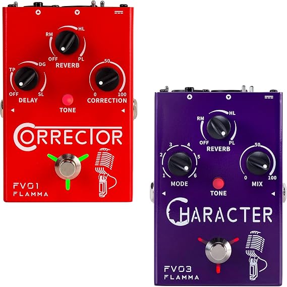 FLAMMA Pitch Correction and Character Vocal Effects Pedals