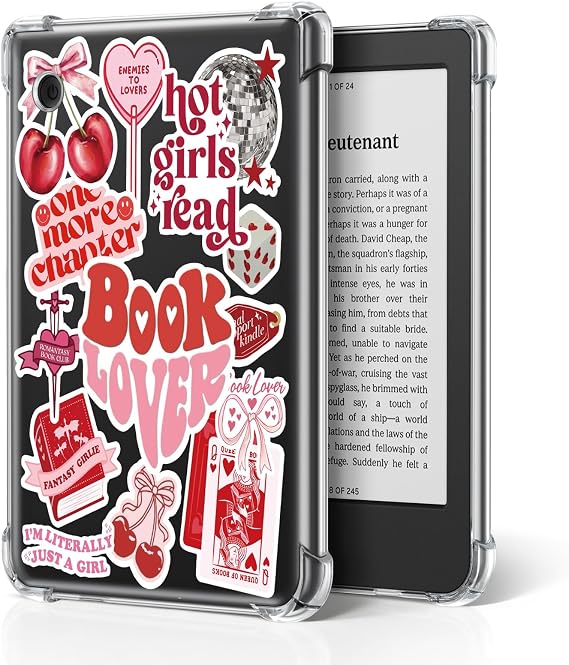 Case for Kobo Clara Colour & Clara BW/2E eReader 6, Crystal Clear Thin Fit Protective Cover | Scratch-Resistant TPU Shell & Enhanced Grip | Showcase Your Style (Pretty in Pink)