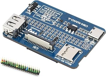 waveshare Nano Base Board (A) for Raspberry Pi Compute Module 4 Lite/eMMC,Same Size As The CM4,with Raspberry Pi 40PIN GPIO Interface,USB 2.0 Type A,MIPI CSI-2 Port