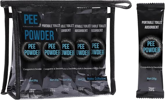 TRIPTIPS Camping Toilet Chemicals 20g /Pack Quick Super Absorb, Absorbent Gel for Portable Toilet Chemicals Deodorant, Pee Powder for Camping Portable Toilets Gel