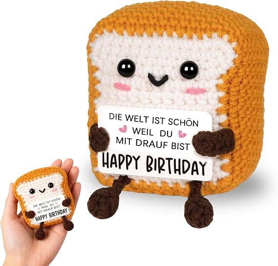 Pocket Hug Positive Toast Lucky Charm Birthday Gift for Women