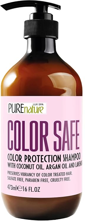 Color Safe Shampoo - Sulfate Free for Color Treated Hair - Moisturizing and Nourishing Care - Paraben Free, Color Protecting Formula - Professional Salon Grade Quality for Men and Women - 16 Fl Oz