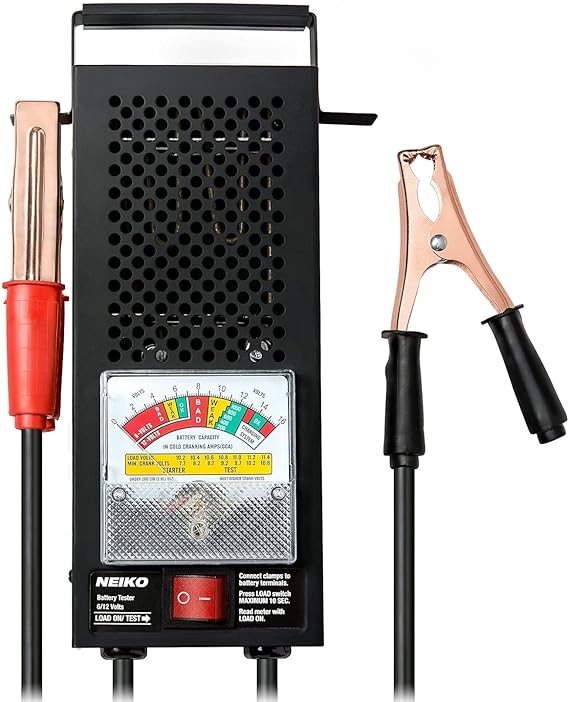 NEIKO 40510A Car Battery Tester | 100 AMP 6 and 12 Volt Automotive Load Checker | CCA Analyzer