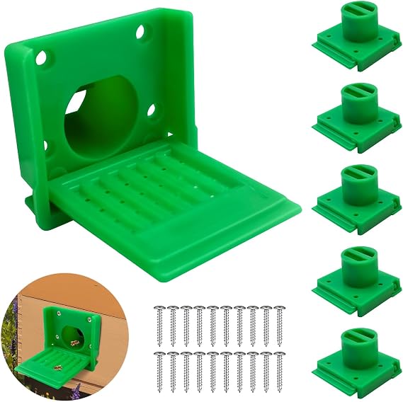 Bee Hive Entrance Reducer, 6 Pack Plastic Beehive Entrance Reducer,Green Square Beehive Travel Gate, Portable Bee Hive Mouse Guard, Bee Hive Ventilation Window,Year Around Beekeeping Supplies Tools