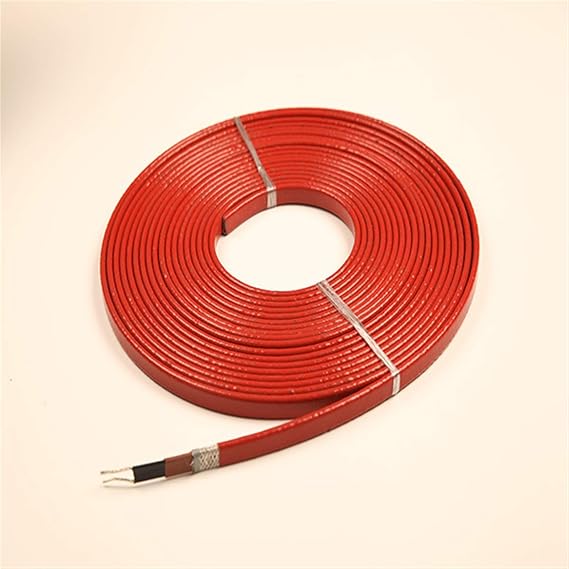 caihv-Wire Soft 230V 12mm 65C Anti-freeze Frost Protection Heating Cable, For Water Pipe/Roof Self Regulating Electric Heater CableS Copper Wire Permanently colored (Color : Red, Length : 30m)