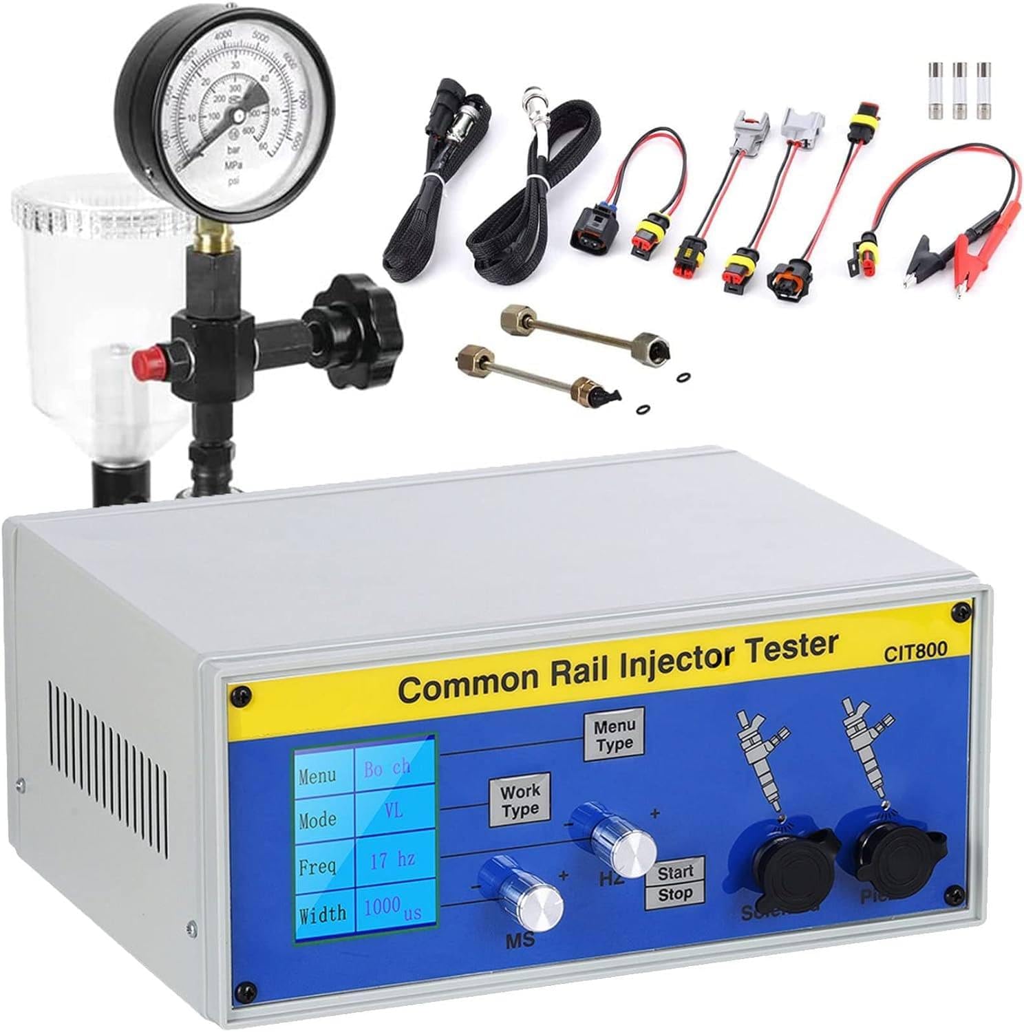 Multifunction Common Rail Injector Tester,CIT800 Common Rail Injector Tester, S60H Fuel Injector Nozz,Common Rail Injector Tester Kit
