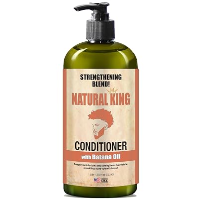 SFC Natural King Strengthening Blend Conditioner with Batana Oil 33.8 Ounces - Strengthening Hair Conditioner for Men, Batana Conditioner for Hair Growth & Thickness